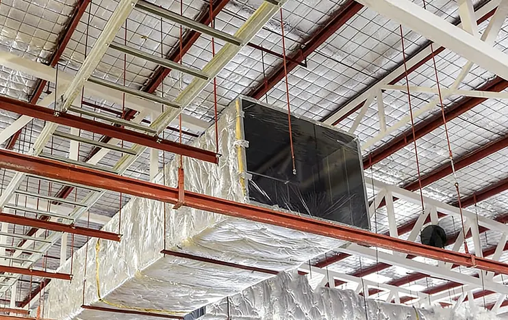 HVAC system insulation application
