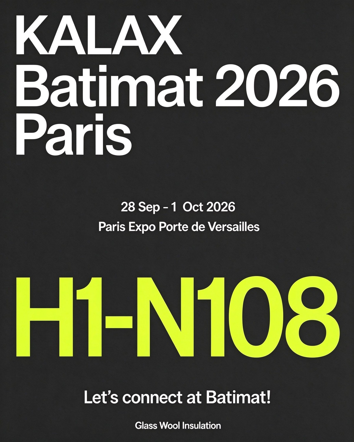 KALAX at BATIMAT Paris 2026: Meet Us At Booth H1-N108